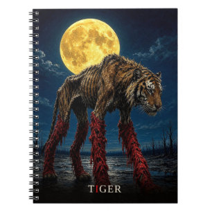 Carnet Tigre à pattes lumineuses gothique Surréaliste