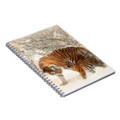 Carnet Tigre avec petit dans la neige (Côté Droit)