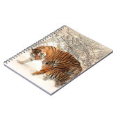 Carnet Tigre avec petit dans la neige (Côté gauche)