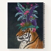 Carnet Tigre avec tête tropicale (Dos)