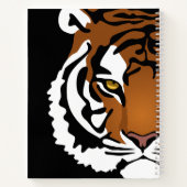 Carnet Tigre, Chat Sauvage sur Fond Noir (Dos)