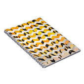 Carnet Tigre Chevron noir et orange (Côté Droit)