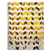 Carnet Tigre Chevron noir et orange (Devant)