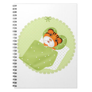 Carnet Tigre dans l'illustration de lit enfants imprimé e