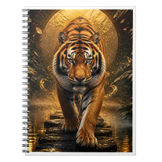 Carnet Tigre doré Art de la faune de luxe