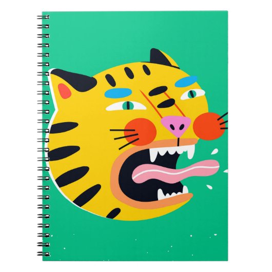 Carnet Tigre drôle Abstrait (Devant)