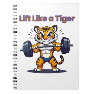 Carnet **Tigre Fort – Illustration d'un Tigre Mignon qui