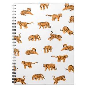 Carnet Tigre japonais : Doodle Vintage sans joint