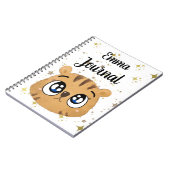 Carnet Tigre mignon rose (Côté gauche)