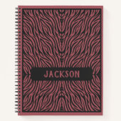 Carnet Tigre Pattern Red and Gray (Devant)