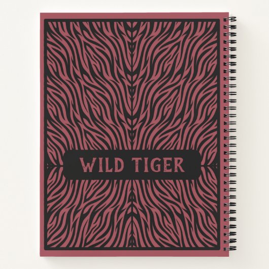 Carnet Tigre Pattern Red and Gray (Dos)