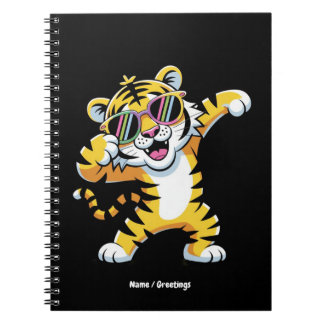 Carnet Tigre qui Dab avec des Lunettes de Soleil dans Arc