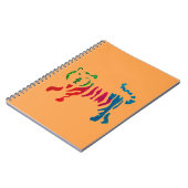 Carnet Tigre rayé arc-en-ciel (Côté gauche)