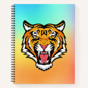 Carnet Tigre torche tête-25818