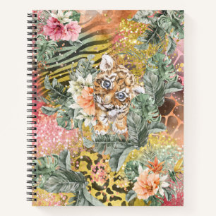 Carnet Tigre tropical sur Poster de animal