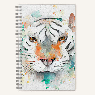Carnet Tigre Wild Animal Nature Aquarelle Art Peinture