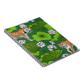 Carnet Tigres dans l'étang blanc de lotus (Côté Droit)