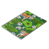 Carnet Tigres dans l'étang blanc de lotus (Côté gauche)