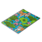 Carnet Tigres dans l'étang rose lotus (Côté gauche)