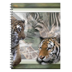 Carnet Tigres, Zèbre, Giraffe, Jungle Primitive