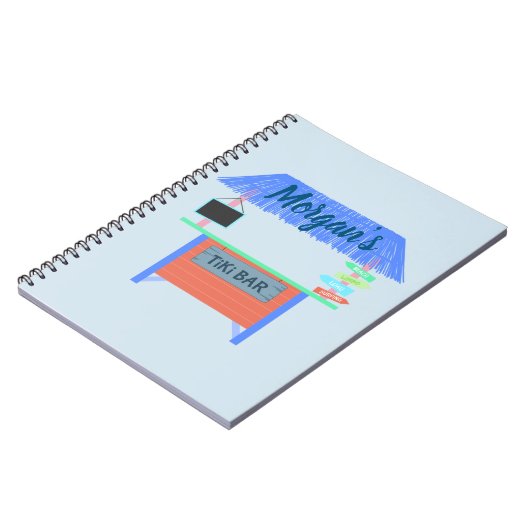 Carnet Tiki Bar en bleu (Côté gauche)