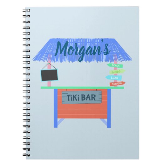 Carnet Tiki Bar en bleu (Devant)