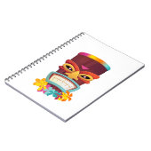 Carnet Tiki et fleurs colorées (Côté gauche)