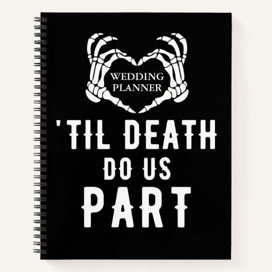 Carnet Til Death Black Wedding planner Blank (Devant)