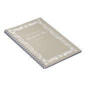 Carnet Tile en tôle beige Lettres de Fiesta à fille d'ann (Côté Droit)