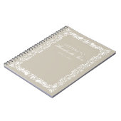 Carnet Tile en tôle beige Lettres de Fiesta à fille d'ann (Côté gauche)