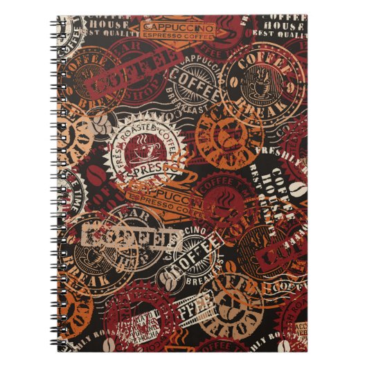 Carnet Timbre en caoutchouc et badge de grunge (Devant)