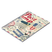 Carnet Timbres de poste rétro, collection vintage. (Côté gauche)