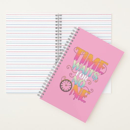 Carnet Time Waits For No One Motivational Spiral Notebook (À l'intérieur)