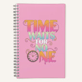 Carnet Time Waits For No One Motivational Spiral Notebook (Recto)
