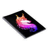 Carnet tiré par la main d'école de loup de coucher (Côté Droit)