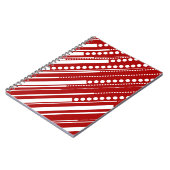 Carnet Tirets et points en rouge et blanc (Côté gauche)
