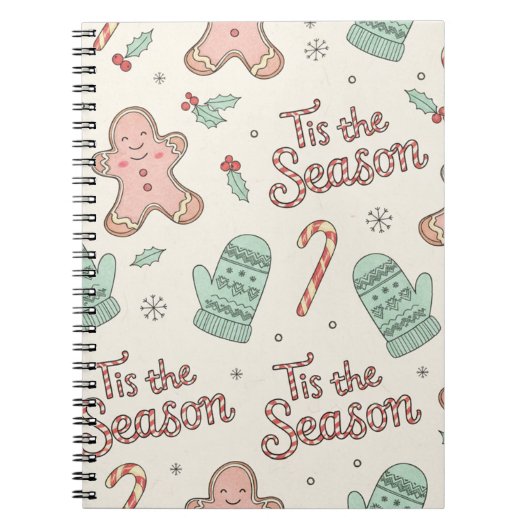 Carnet Tis the Season Christmas Doodle Notebook | Cute (Devant)
