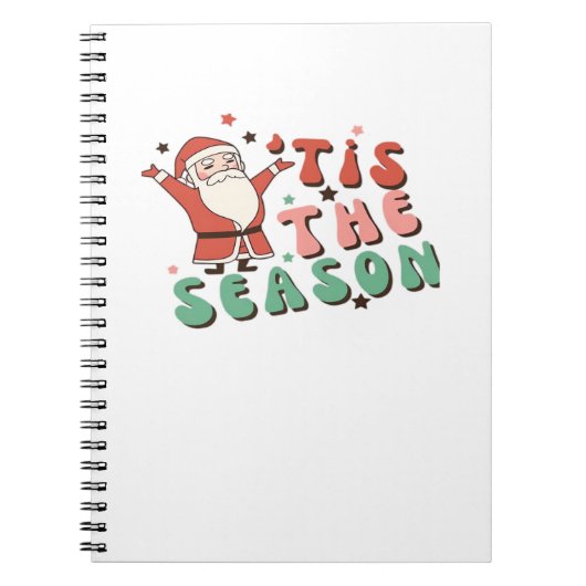 Carnet Tis The Season Retro Christmas Santa (Devant)