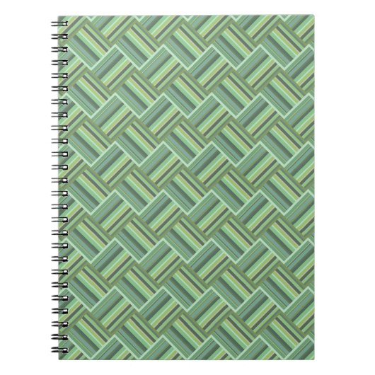 Carnet Tissage de bandes vert olive (Devant)