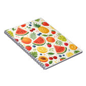 Carnet Tissu à motif de fruits d'été | Pastèque tropicale (Côté Droit)