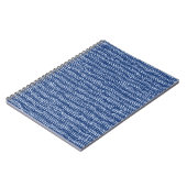 Carnet Tissu de boue rayures en bleu indigo (Côté gauche)