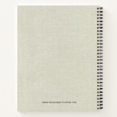Carnet Tissu de lin couleur crème pâle (Dos)