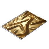 Carnet Tissu de soie dorée - Texture de flux luxueuse (Côté gauche)