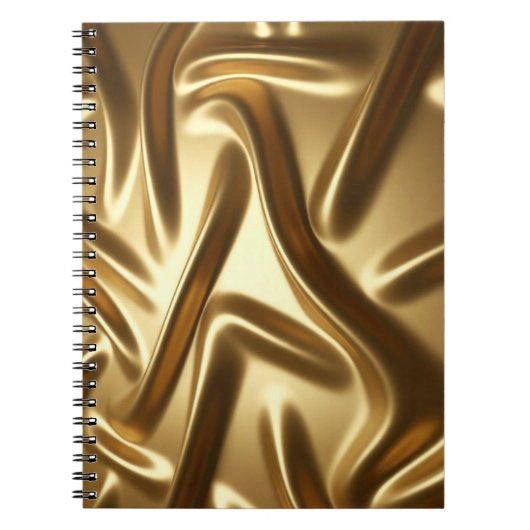 Carnet Tissu de soie dorée - Texture de flux luxueuse (Devant)
