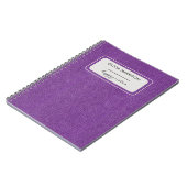 Carnet Tissu de texture de denim violet Impression (Côté gauche)