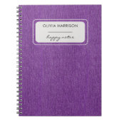 Carnet Tissu de texture de denim violet Impression (Devant)