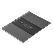 Carnet Tissu en cuir noir et gris 2 (Côté gauche)