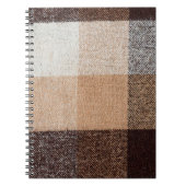 Carnet Tissu en laine Brown à damiers plaid. tartan (Devant)