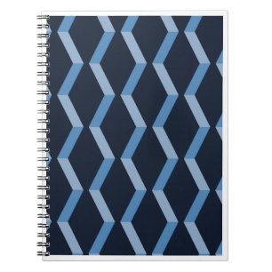 Carnet Tissu Sergé Bleu Motif Sans Couture