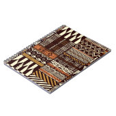 Carnet Tissu tribal africain patchwork abstrait vin (Côté gauche)